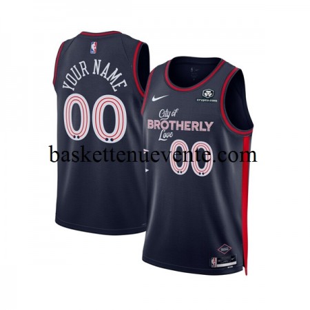 Maillot Basket Philadelphia 76ers Personnalisé Nike 2023-2024 City Edition Navy Swingman - Homme